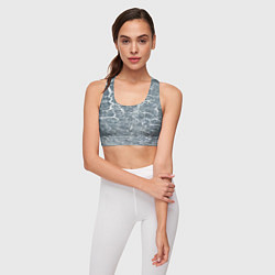 Топик спортивный женский Белая молния, цвет: 3D-принт — фото 2