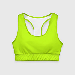 Топик спортивный женский Лайм цвет: однотонный лаймовый, цвет: 3D-принт