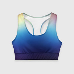 Топик спортивный женский Blue gradient colors, цвет: 3D-принт
