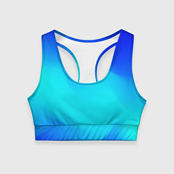 Топик спортивный женский Градиент синий, цвет: 3D-принт