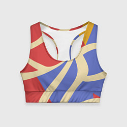 Топик спортивный женский Абстракция в стиле модерн, цвет: 3D-принт