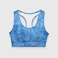 Топик спортивный женский Синий камень, цвет: 3D-принт