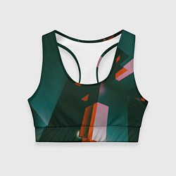 Топик спортивный женский Сюрреалистичные геометрические фигуры, цвет: 3D-принт
