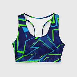 Топик спортивный женский Текстурный грандж, цвет: 3D-принт