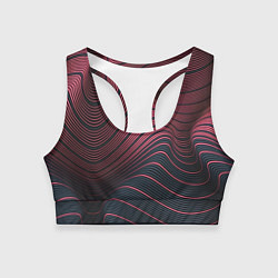 Топик спортивный женский Динамические волны, цвет: 3D-принт