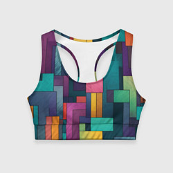 Топик спортивный женский Современные геометрические фигуры, цвет: 3D-принт