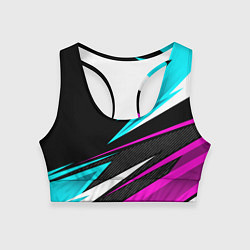 Топик спортивный женский Спорт униформа - неон, цвет: 3D-принт