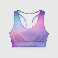 Топик спортивный женский Градиентовый космос, цвет: 3D-принт