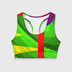 Топик спортивный женский Абсолютная абстракция, цвет: 3D-принт