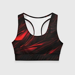 Топик спортивный женский Black red background, цвет: 3D-принт