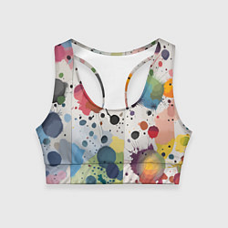 Женский спортивный топ Colorful blots - vogue - abstraction