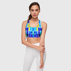 Топик спортивный женский Colorful strips - pop art - vogue, цвет: 3D-принт — фото 2