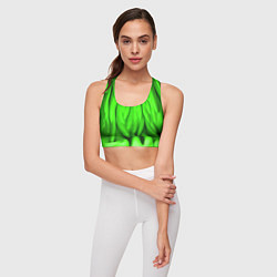 Топик спортивный женский Зеленая абстрактная текстура, цвет: 3D-принт — фото 2
