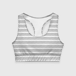 Топик спортивный женский Атмосфера паттерн белый, цвет: 3D-принт