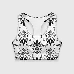 Топик спортивный женский Royal Lily - pattern, цвет: 3D-принт