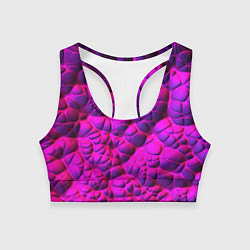 Топик спортивный женский Объемная розовая текстура, цвет: 3D-принт