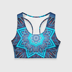 Топик спортивный женский Геометрический орнамент мандалы, цвет: 3D-принт