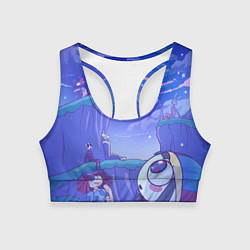 Топик спортивный женский The Amazing Digital Circus night, цвет: 3D-принт