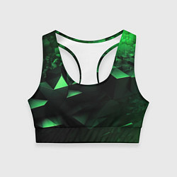 Женский спортивный топ Видение зеленого в абстракции