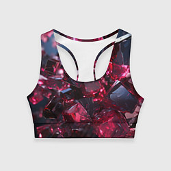 Топик спортивный женский Плиты в стиле абстракционизм, цвет: 3D-принт
