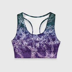 Топик спортивный женский Абстракция - ДНК цепочка, цвет: 3D-принт