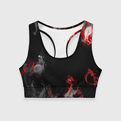 Топик спортивный женский Дым и текстуры, цвет: 3D-принт