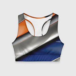Топик спортивный женский Разноцветные полоски, цвет: 3D-принт