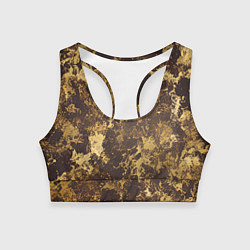 Топик спортивный женский Золотые руины, цвет: 3D-принт