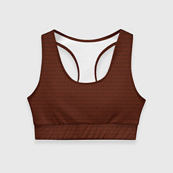 Топик спортивный женский Красно-коричневый узоры, цвет: 3D-принт