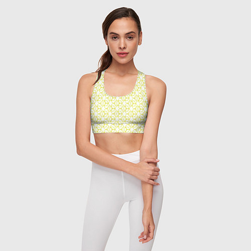 Женский спортивный топ Круговой узор / 3D-принт – фото 3