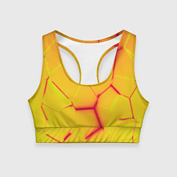 Женский спортивный топ Плиты желтые броня