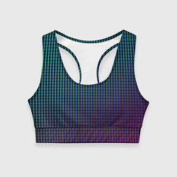 Топик спортивный женский Неоновые светящиеся полосы, цвет: 3D-принт