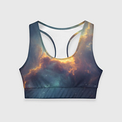 Топик спортивный женский Космос вселенная, цвет: 3D-принт