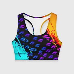 Топик спортивный женский Brawl stars neon logo kids, цвет: 3D-принт