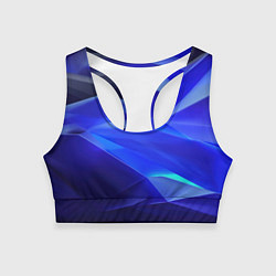 Топик спортивный женский Black and blue abstract background sport style, цвет: 3D-принт