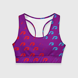 Топик спортивный женский НФС лого градиент текстура, цвет: 3D-принт