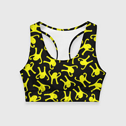 Топик спортивный женский Ъуъ съука pattern mem, цвет: 3D-принт
