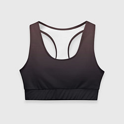 Топик спортивный женский Градиент тёмный бордовый, цвет: 3D-принт