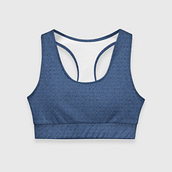 Топик спортивный женский Синий в мелкую полоску, цвет: 3D-принт