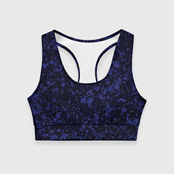 Топик спортивный женский Тёмно-синий космический абстракция, цвет: 3D-принт