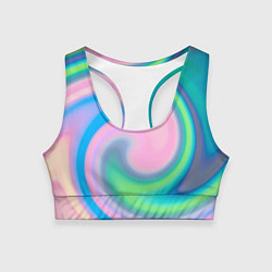 Женский спортивный топ Абстрактный разноцветный круговорот