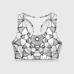 Женский спортивный топ Мандала узор ракушка