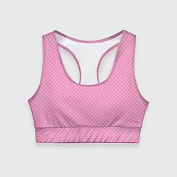Топик спортивный женский Розовый паттерн сеточка, цвет: 3D-принт