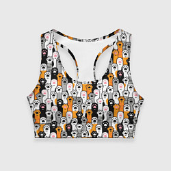 Женский спортивный топ Кошачьи лапы