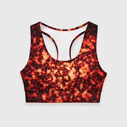 Топик спортивный женский Узор огня, цвет: 3D-принт