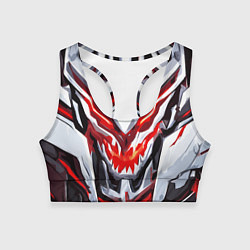 Женский спортивный топ Абстрактный красный кибер демон