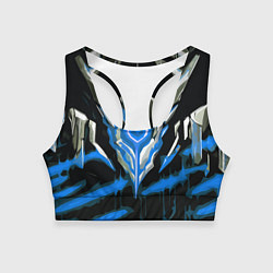 Женский спортивный топ Абстрактная синяя руна