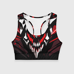 Женский спортивный топ Абстрактное красное лицо монстра