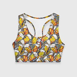 Женский спортивный топ Граффити пиво пенное