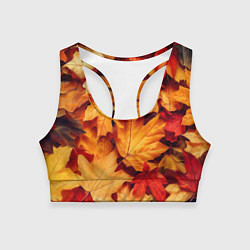 Женский спортивный топ Осенние кленовые листья